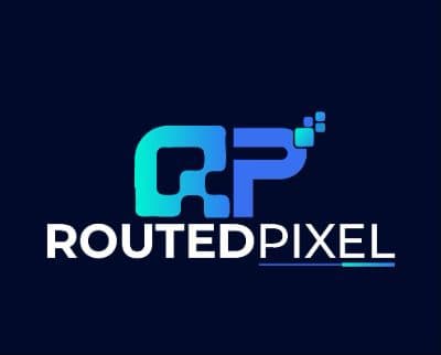 routed pixel logo